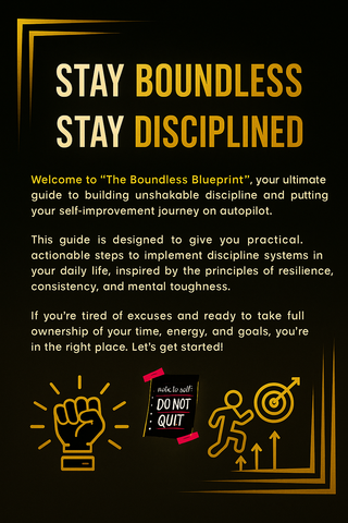 Stay Boundless - Stay Disciplined : The Self-Discipline Mastery